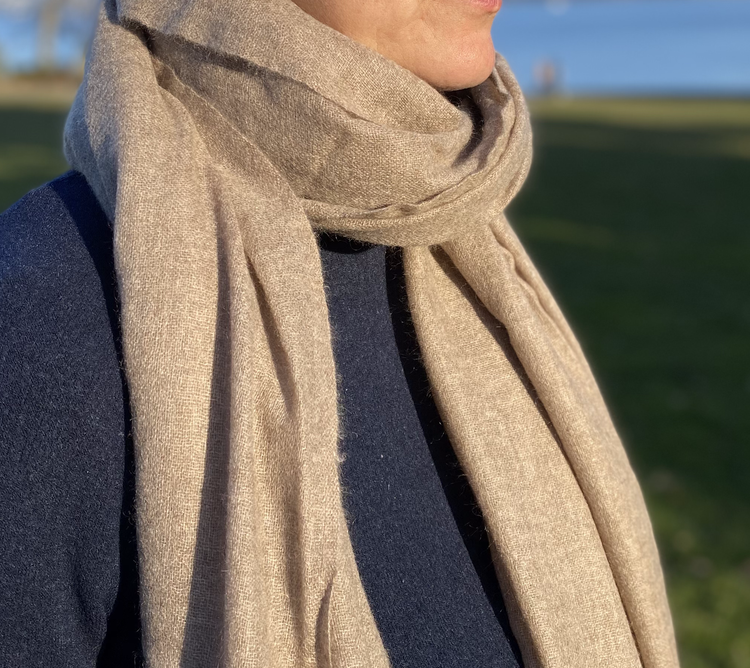 Laal's Purest 100% Cashmere handmade collection. Photo shows exquisite Pure Natural Cashmere Shawl.