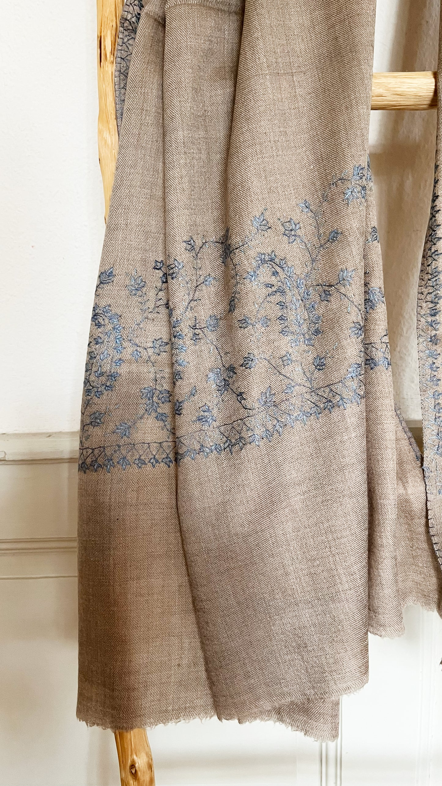 Pashmina Jaalidar Border Embroidery Stole