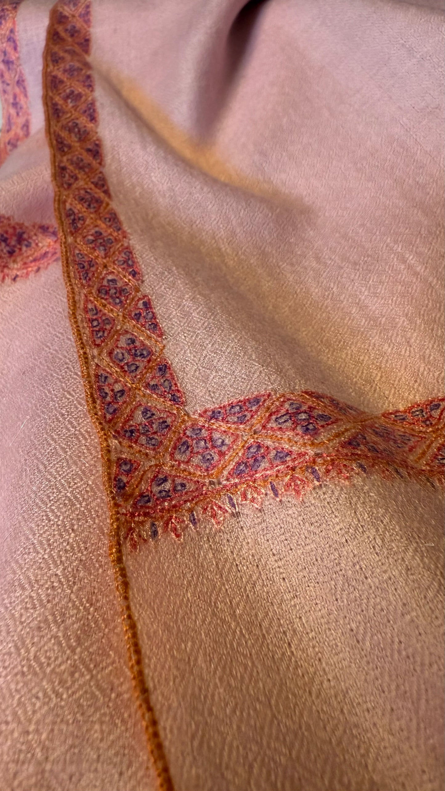 Pashmina Stole with Border Embroidery