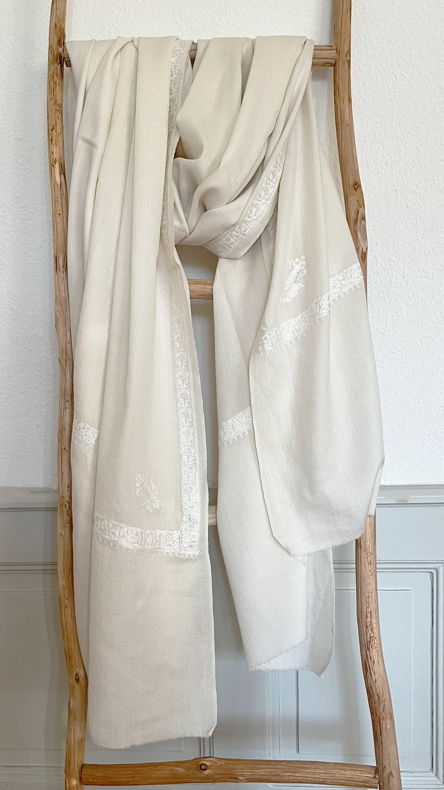 Pashmina Shawl with Embroidered Border