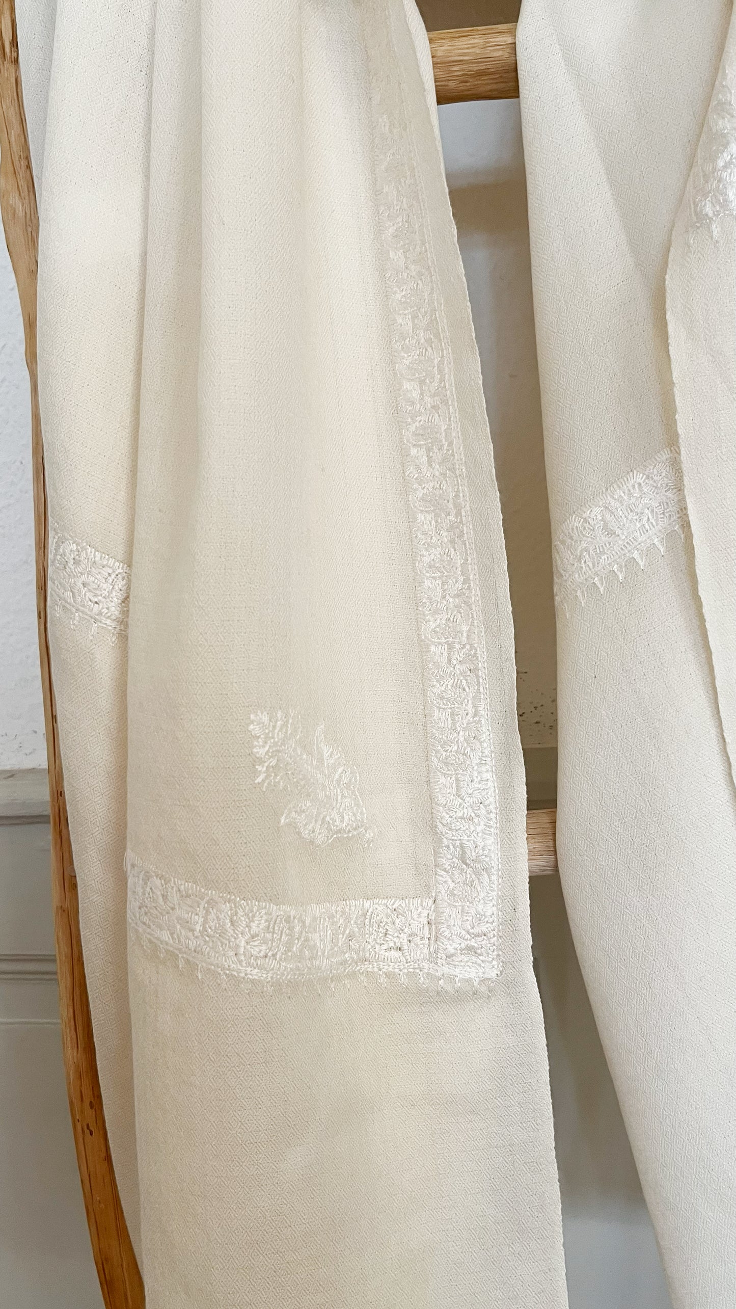 Pashmina Shawl with Embroidered Border