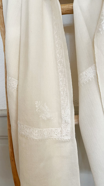 Pashmina Shawl with Embroidered Border