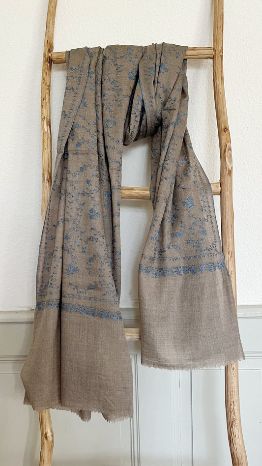 Pashmina Jaalidar Stole with Embroidery