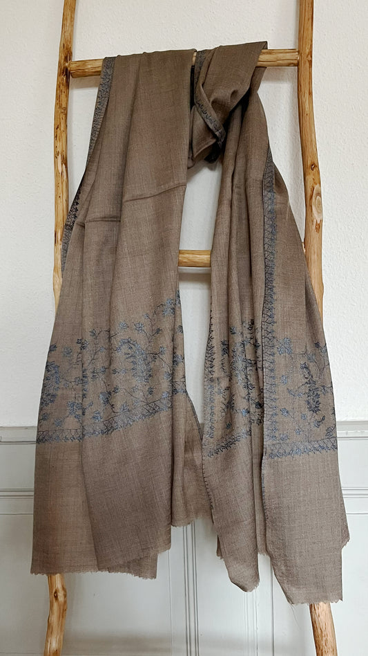 Pashmina Jaalidar Border Embroidery Stole