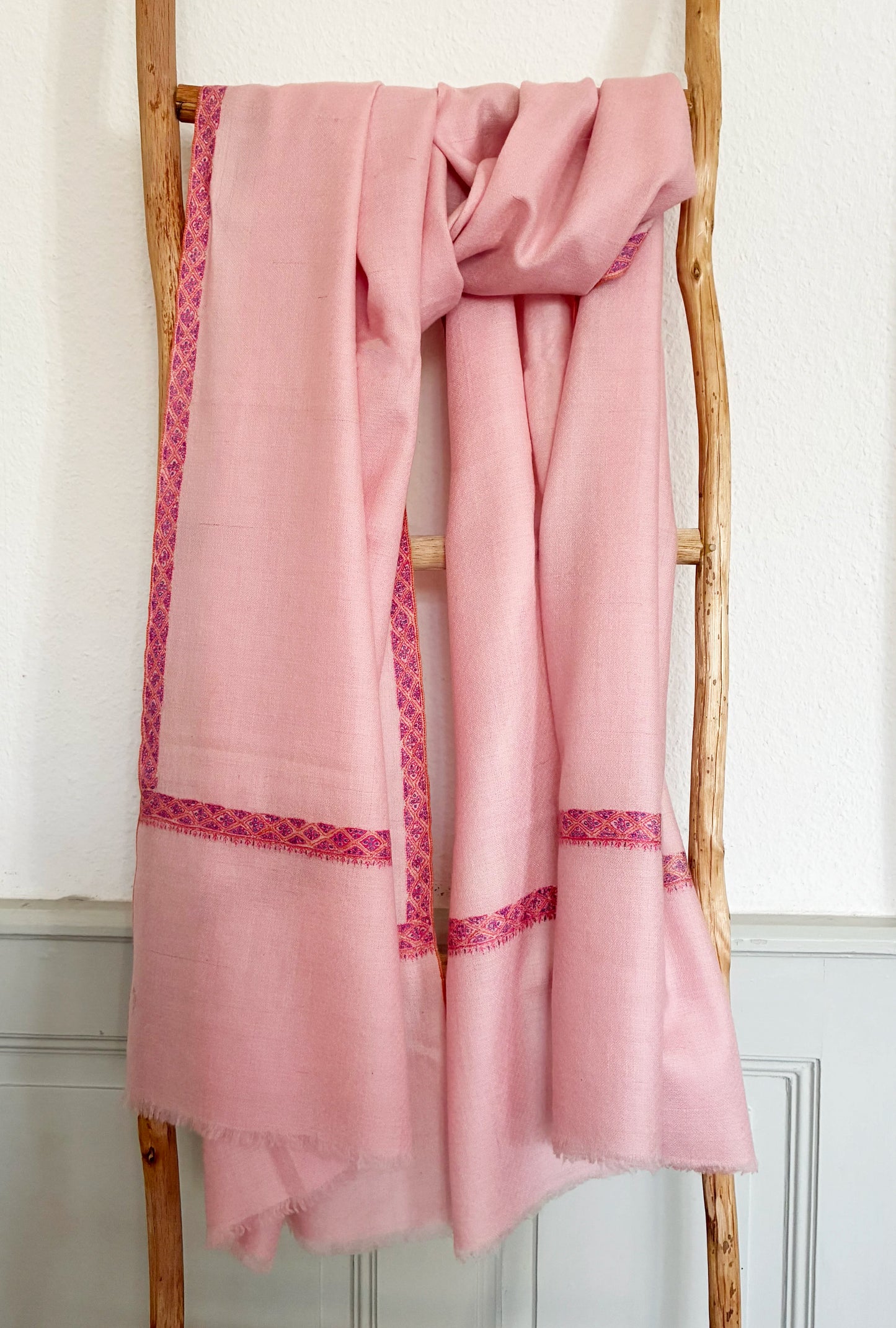 Pashmina Stole with Border Embroidery