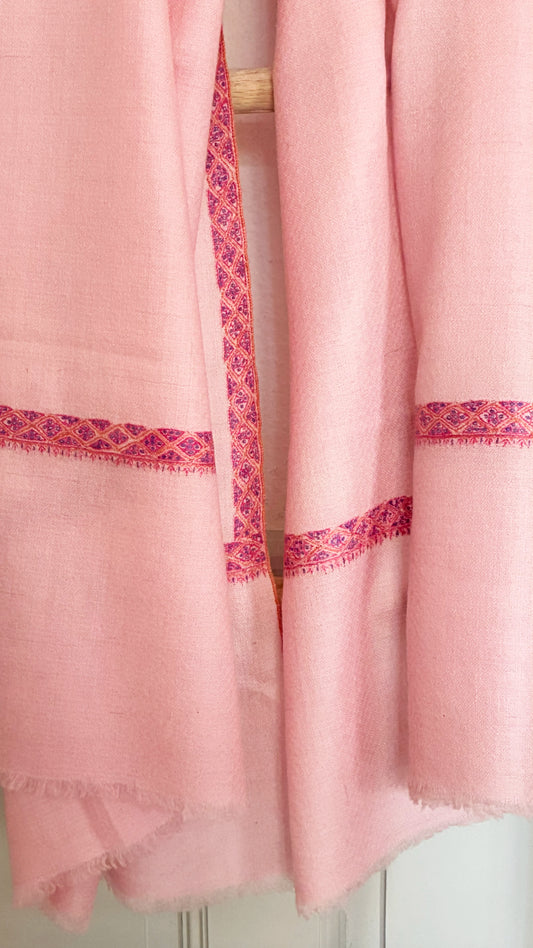 Pashmina Stole with Border Embroidery